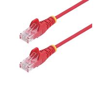 StarTech.com Câble Ethernet CAT6 Rouge Fin de 5m, Sans Accroc, 100W PoE, UTP, LS