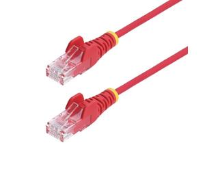 StarTech.com Câble Ethernet CAT6 Rouge Fin de 5m, Sans Accroc, 100W PoE, UTP, LSZH, Fil de Cuivre Pur 28AWG, Cordon Patch Réseau RJ45 avec Serre-Câble, Contrôlé Fluke