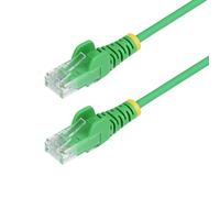 StarTech.com Câble Ethernet CAT6 Vert Fin de 1,5m, Sans Accroc, 100W PoE, UTP, LSZH, Fil de Cuivre Pur 28AWG, Cordon Patch Réseau RJ45 avec Serre-Câble, Contrôlé Fluke