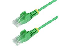 StarTech.com Câble Ethernet CAT6 Vert Fin de 25cm, Sans Accroc, 100W PoE, UTP, LSZH, Fil de Cuivre Pur 28AWG, Cordon RJ45