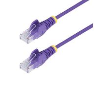 StarTech.com Câble Ethernet CAT6 Violet Fin de 15m, Sans Accroc, 100W PoE, UTP, LSZH, Fil de Cuivre Pur 28AWG, Cordon Patch Réseau RJ45 avec Serre-Câble, Contrôlé Fluke