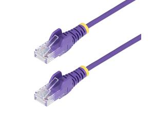 StarTech.com Câble Ethernet CAT6 Violet Fin de 1m, Sans Accroc, 100W PoE, UTP, LSZH, Fil de Cuivre Pur 28AWG, Cordon Patch Réseau RJ45 avec Serre-Câble, Contrôlé Fluke