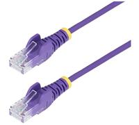 StarTech.com Câble Ethernet CAT6 Violet Fin de 25cm, Sans Accroc, 100W PoE, UTP, LSZH, Fil de Cuivre Pur 28AWG, Cordon Patch Réseau RJ45 avec Serre-Câble, Contrôlé Fluke