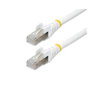 StarTech Câble Ethernet CAT6a 50 cm NLWH-50C-CAT6A-PATCH LSZH 10 Gigabit 100W PoE S/FTP Blanc