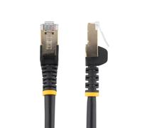 StarTech.com Câble Ethernet CAT6a 1,5m - Cordon de Raccordement Snagless Blindé 10 Gigabit RJ45 100W PoE - Câble Réseau STP 10GbE avec Décharge de Traction - Noir, Testé Fluke/Câblage Certifié UL/TIA