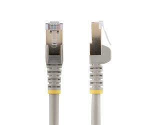 StarTech.com Câble Ethernet CAT6a 1,5m - Cordon de Raccordement Snagless Blindé 10 Gigabit RJ45 100W PoE - Câble Réseau STP 10GbE avec Décharge de Traction - Gris, Testé Fluke/Câblage Certifié UL/TIA