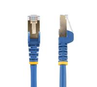 StarTech.com Câble Ethernet CAT6a 10m - Cordon de Raccordement Snagless Blindé 10 Gigabit RJ45 100W PoE - Câble Réseau STP 10GbE avec Décharge de Traction - Bleu, Testé Fluke/Câblage Certifié UL/TIA
