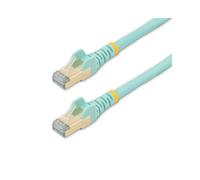 StarTech.com Câble Ethernet Cat6a 5m Aqua S/UTP (STP) RJ45 Mâle-Mâle, Cuivre 26 AWG, 500 MHz, 10GBase-T, PoE, Contacts Or, Anti-accroc