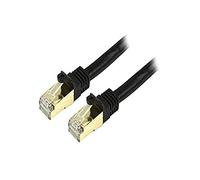 StarTech.com Câble Ethernet CAT6a de 1,5 m - Cordon de raccordement RJ45 100 W RJ45 sans accroc - Câble réseau STP 10 GbE avec soulagement de tension - Noir Fluke Testé/câblage certifié UL/TIA