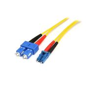 StarTech.com Câble Fibre Optique 4m LC/SC Monomode 9/125 OS1 Duplex LSZH Jaune - Connecteurs Mâle - Débit 100 Gbit/s - Température -20 à 60°C