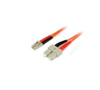 StarTech.com Câble Fibre Optique Duplex 1m LC/SC Multimode OM2 50/125µm LSZH - Connecteurs Mâle, Diamètre cœur 50µm, Gaine LSZH, RoHS