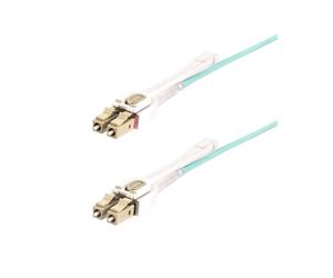 StarTech.com Câble Fibre Optique LC/LC OM4 4m, 50/125µm, LOMM, LSZH, Connecteurs UPC, 100Gbit/s, 850/1300nm, Insensible Courbure, Aqua