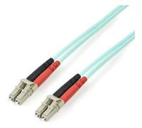 StarTech.com Câble Fibre Optique Multimode de 3m LC/UPC à LC/UPC OM3, Fibre Zipcord Full Duplex 50/125µm, Réseaux 100G, LOMMF/VCSEL, <0.3dB Faible Perte d'Insertion, Cordon Patch Fibre LSZH