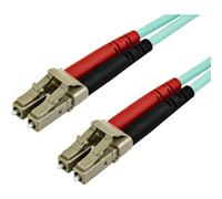 StarTech.com 15m OM3 LC to LC Multimode Duplex Fiber Optic Patch Cable - Aqua - 50/125 - LSZH Fiber Optic Cable - 10Gb (A50FBLCLC15) - Cordon de raccordement - LC multi-mode (M) pour LC...