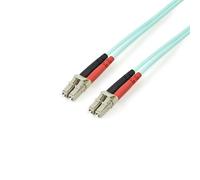 StarTech.com Câble Fibre Optique Multimode de 2m LC/UPC à LC/UPC OM3, Fibre Zipcord Full Duplex 50/125µm, Réseaux 100G, LOMMF/VCSEL, <0.3dB Faible Perte d'Insertion, Cordon Patch Fibre LSZH