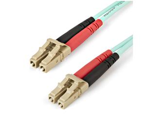 StarTech.com Câble Fibre Optique Multimode de 2m LC/UPC à LC/UPC OM4, Fibre Zipcord 50/125µm LOMMF/VCSEL, Réseaux 100G, Faible Perte d'Insertion, Cordon de Raccordement Fibre LSZH