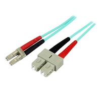 StarTech.com Câble Fibre Optique Multimode de 2m LC/UPC vers SC/UPC OM3 - Cordon de raccordement - LC multi-mode (M) pour SC multi-mode (M) - 2 m - fibre optique - duplex - 50 / 125 microns -...