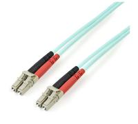 StarTech.com Câble Fibre Optique Multimode de 5m LC/UPC à LC/UPC OM3, Fibre Zipcord Full Duplex 50/125µm, Réseaux 100G, LOMMF/VCSEL, <0.3dB Faible Perte d'Insertion, Cordon Patch Fibre LSZH