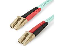 Startech.com aqua om4 duplex multimode fiber - 16 ft / 5m - 100 gb - 5