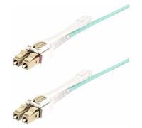 StarTech.com 4m (13ft) LC to LC (UPC) OM4 Multimode Fiber Optic Cable w/Push Pull Tabs, 50/125µm, 100G Networks, Bend Insensitive, Low Insertion Loss - LSZH Fiber Patch Cord (450FBLCLC4PP) -...