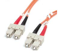StarTech.com Câble Fibre Optique Multimode SC à SC OM1 de 1m, Dimension de la Fibre 62.5/125, Réseaux 10G - Cordon de Raccordement Fibre LSZH