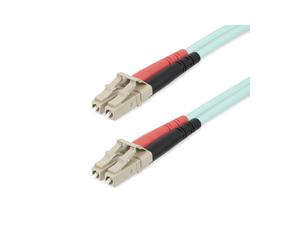 StarTech.com Câble Fibre Optique OM4 LC/UPC-LC/UPC Multimode 50/125µm LOMMF/VCSEL Zipcord LSZH 25m, 100GbE, Faible Perte Insertion, Aqua
