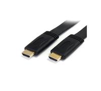 StarTech.com Câble HDMI 5m Ultra HD 4K avec Ethernet - HDMI Mâle vers HDMI Mâle, Plat, Contacts Or, AWG28, Blindage Mylar, RoHS