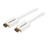 StarTech.com Câble HDMI haute vitesse Ultra HD 4k x 2k de 3m - Cordon HDMI vers HDMI CL3 pour installation murale - M/M - Blanc - câble HDMI - 3 m