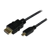 StarTech.com Câble HDMI® haute vitesse avec Ethernet 3m - HDMI (M) vers Micro HDMI (M), Câble Micro HDMI (Type D), Connecteurs Plaqués Or - Câble HDMI avec Ethernet - HDMI mâle pour 19 pin micro HDMI