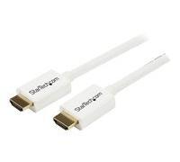 StarTech.com Câble HDMI CL3 avec Ethernet - 5m - Câble Ultra HDMI Mural - Cordon HDMI Haut Débit 4K 30Hz UHD - 10.2 Gbps - Câble Vidéo/Affichage HDMI 1.4 - 30AWG - Blanc