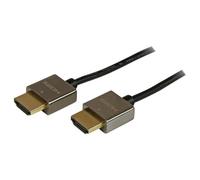 StarTech.com Câble HDMI haute vitesse professionnel Ultra HD 4k x 2k de 2m - Cordon HDMI vers HDMI - M/M - Métallique, plaqués or - Câble HDMI - HDMI mâle pour HDMI mâle - 2 m - double blindage - noir