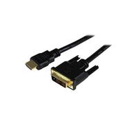 StarTech.com Câble HDMI vers DVI-D M/M 1,5 m - Cordon HDMI vers DVI-D Mâle / Mâle - 1,5 Mètres Noir - Plaqués Or - Câble adaptateur - DVI-D mâle pour HDMI mâle - 1.5 m - blindé - noir
