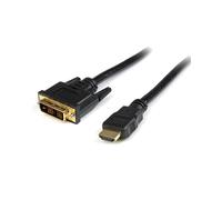 StarTech.com Câble HDMI vers DVI-D Mâle/Mâle 3m, Contacts Or, AWG 28, Blindage Aluminium Mylar Foil, Noir, RoHS - HDDVIMM3M