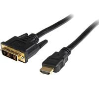StarTech.com Câble HDMI vers DVI de 50cm - Cordon / Câble adaptateur HDMI DVI-D - Mâle / Mâle - Noir, Plaqués or (HDDVIMM50CM)