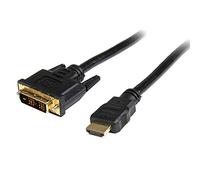 StarTech.com Câble HDMI vers DVI de 50cm - Cordon / Câble adaptateur HDMI DVI-D - Mâle / Mâle - Noir, Plaqués or (HDDVIMM50CM)