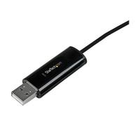 StarTech.com Câble KM USB 2.0 avec transfert de données - Commutateur USB clavier souris pour PC et Mac - Switch KM à 2 ports - Adaptateur de connexion directe - USB 2.0 - USB 2.0 - noir