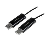StarTech.com Câble KM USB 2.0 avec transfert de données - Commutateur USB clavier souris pour PC et Mac - Switch KM à 2 ports - Adaptateur de connexion directe - USB 2.0 - USB 2.0 - noir