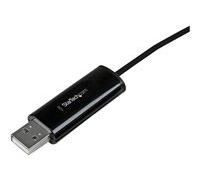 StarTech.com Câble KM USB 2.0 avec transfert de données - Commutateur USB clavier souris pour PC et Mac - Switch KM à 2 ports - Adaptateur de connexion directe - USB 2.0 - USB 2.0 - noir