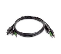 StarTech.com Câble KVM DisplayPort 1.8m USB 2.0 Audio 3.5mm (SKDPMMKVM06-TAA) - Connecteurs Mâles DisplayPort/USB-B/3.5mm vers DisplayPort/USB-A/3.5mm