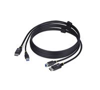 StarTech.com Câble KVM DisplayPort de 1,8m et USB 5Gbps, 4K 60Hz, Câble Combo DP 1.2 et USB pour Commutateurs/Switchs KVM
