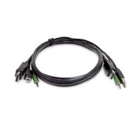 StarTech.com Câble KVM DisplayPort de 91 cm, USB 2.0, Audio 3,5 mm, Câble Combiné Universellement Compatible pour Switch KVM, Conforme TAA