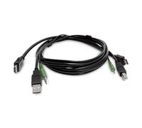 StarTech.com Câble KVM HDMI de 1,8 m, USB 2.0, Audio 3,5 mm, Câble Combiné Universellement Compatible pour Switch KVM, Conforme TAA