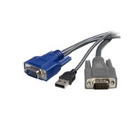 StarTech.com Câble KVM SVUSBVGA6 1.8m - VGA mâle vers USB A + VGA mâle - Ultra-fin pour commutateurs KVM StarTech.com (Noir)