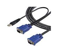 StarTech.com Câble KVM USB VGA slim 2 en 1 de 3 m
