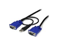 StarTech.com Câble KVM VGA + USB 2.0 3m - Connecteurs Mâle/Mâle - Liaison VGA vers VGA - USB A - SVECONUS10 - Noir