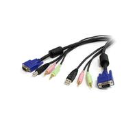 StarTech.com Câble pour switch KVM VGA avec USB, audio stéréo et microphone 3,5 mm - 1,80 m (USBVGA4N1A6)