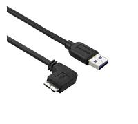 StarTech.com Câble Micro USB 3.0 slim - Cordon USB-A vers Micro-B à angle gauche de 1 m - USB 3.1 Gen 1 (5 Gb/s) - M/M - câble USB - Micro-USB de type B pour USB type A - 1 m