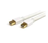 StarTech.com Câble Mini DisplayPort de 3m - Vidéo Ultra HD 4K x 2K - Câble Mini DisplayPort 1.2 - Câble Mini DP vers Mini DP pour Moniteur - Cordon mDP - Blanc (MDPMM3MW)