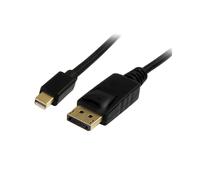 StarTech.com Câble Mini DisplayPort vers DisplayPort 1.2 M/M 2m, UHD 4Kx2K 60Hz, HBR2, Bande Passante 21.6Gbps, Noir, Connecteurs Nickel, AWG 32, MST