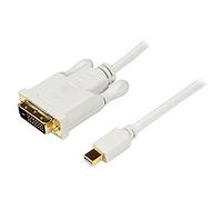 StarTech.com Câble mini DisplayPort vers DVI - Câble/Cordon Convertisseur Adaptateur Mini DisplayPort vers DVI (DVI-D) de 1,8 m - Mini DP vers DVI 1920 x 1200 - Blanc (MDP2DVIMM6W)